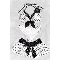 Harajuku Style Polka Dot Bowknot 3 Piece Swimsuit Women's Bikini Set Summer Casual Y2K Fashion Sexy Bathing Suit Skirt Cover Up