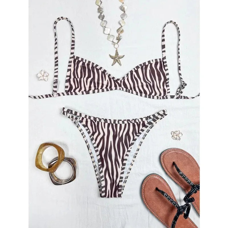 Sexy Vintage Polka Dot Bikini Set Women 2026 Summer Backless Hollow Out Thong Split Swimsuit Vacation Pool Fashion Bathing Suit - AliExpress