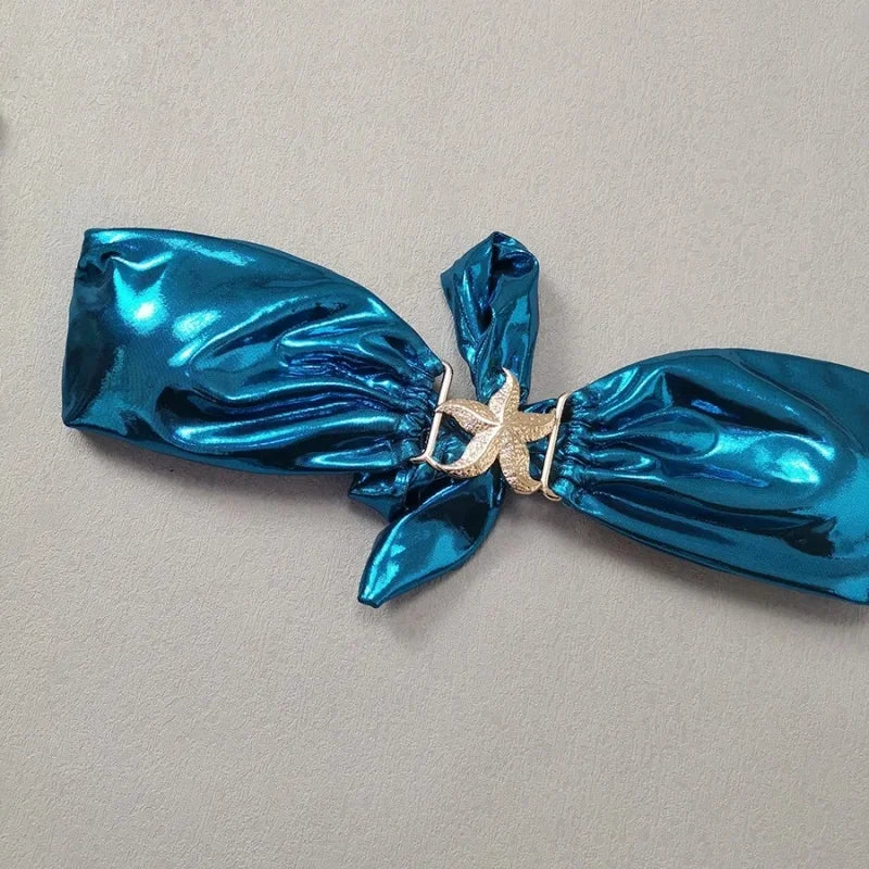 Starfish Buckle Bandeau Bikini Set