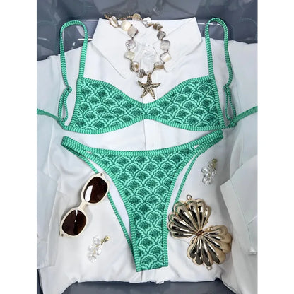 Sexy Vintage Polka Dot Bikini Set Women 2026 Summer Backless Hollow Out Thong Split Swimsuit Vacation Pool Fashion Bathing Suit - AliExpress