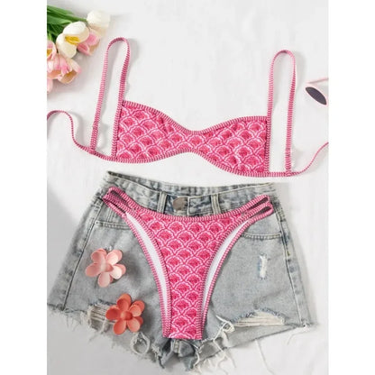 Sexy Vintage Polka Dot Bikini Set Women 2026 Summer Backless Hollow Out Thong Split Swimsuit Vacation Pool Fashion Bathing Suit - AliExpress
