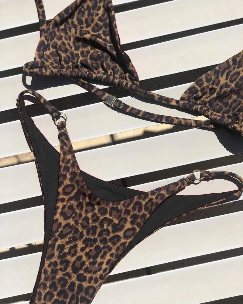 Swimwear Women Leopard Printed Sexy Bikini Set Summer Beachwear 2025 New Swimsuit Two-pieces Thong Bathing Suit Beach Biquinis - AliExpress 200000345