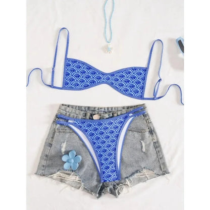 Sexy Vintage Polka Dot Bikini Set Women 2026 Summer Backless Hollow Out Thong Split Swimsuit Vacation Pool Fashion Bathing Suit - AliExpress