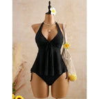 Jacquard Halter Bikini Set