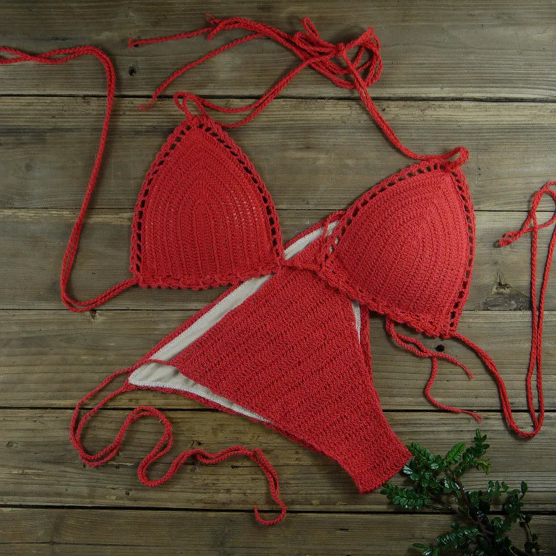 Chic Knitted 2 Piece Bikini Set