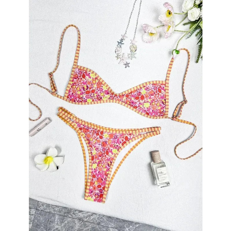 Sexy Vintage Polka Dot Bikini Set Women 2026 Summer Backless Hollow Out Thong Split Swimsuit Vacation Pool Fashion Bathing Suit - AliExpress