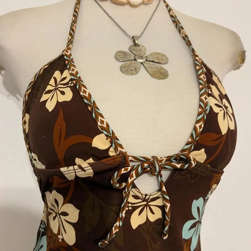 Floral Two Piece Tankini Set