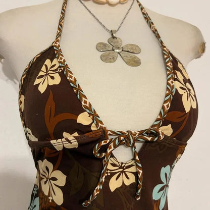Floral Two Piece Tankini Set