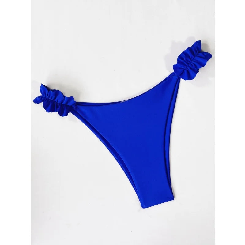 Ruched Strap Push Up Bikini Set