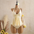 Jacquard Halter Bikini Set