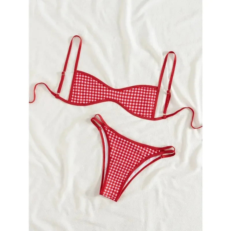 Sexy Vintage Polka Dot Bikini Set Women 2026 Summer Backless Hollow Out Thong Split Swimsuit Vacation Pool Fashion Bathing Suit - AliExpress