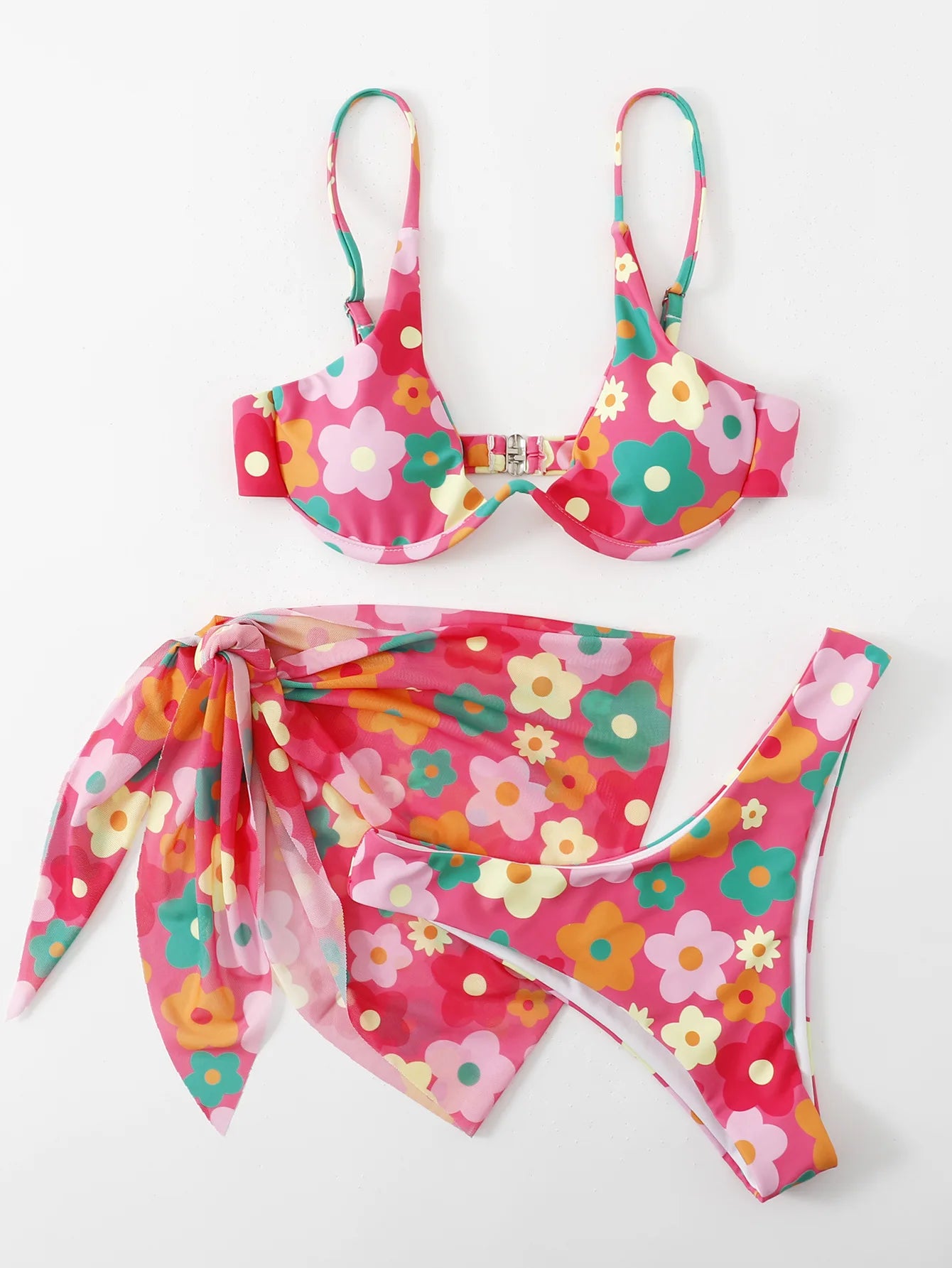 Leopard Print Bikini Set Women Swimwear Sexy Split Bikini Push Up Bandage Beach Cover Up Summer 2025 New Holiday Bathing Suit