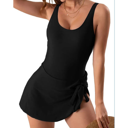 Vintage Printing One Piece Swimsuit Women Sleeveless Suspender High Waist Ruffles Swimwear 2025 New Vacation Beach Bathing Suit